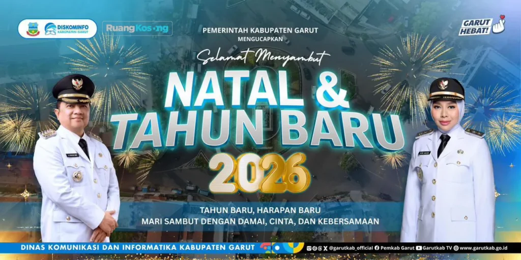 Iklan ucapan selamat Natal dan Tahun Baru dari Diskominfo Kab Garut Ruang Kosong
