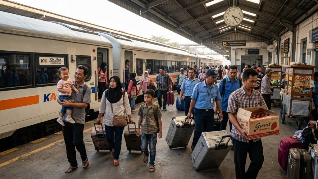 Suasana di Stasiun Pasar Senen (Tujuan Akhir)