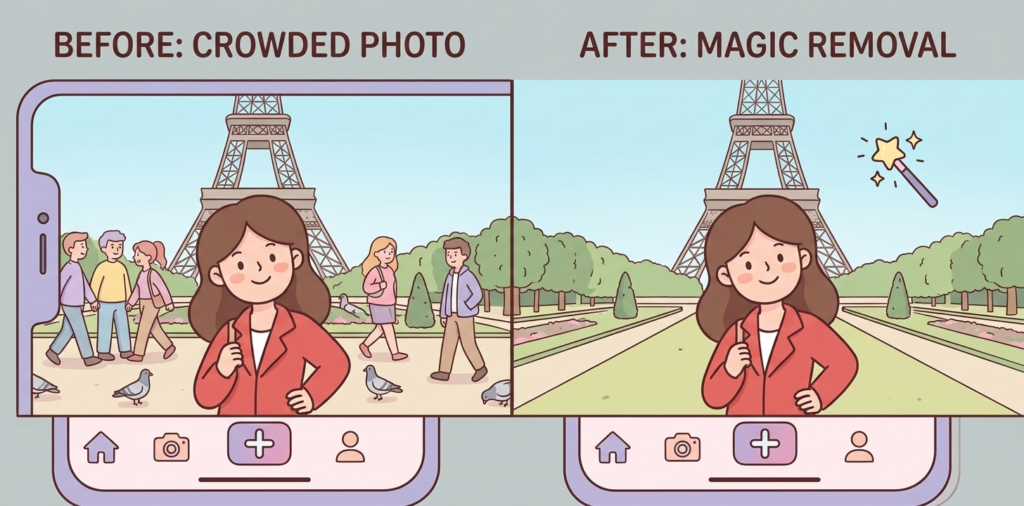 AI Penghapus Objek di Foto — Bye-bye Orang Asing di Background
